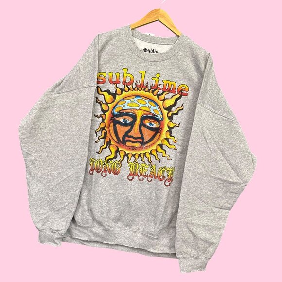 Sublime 40oz to Freedom Album Rock Band Oversized Crewneck Sweater L/XL - Picture 3 of 4